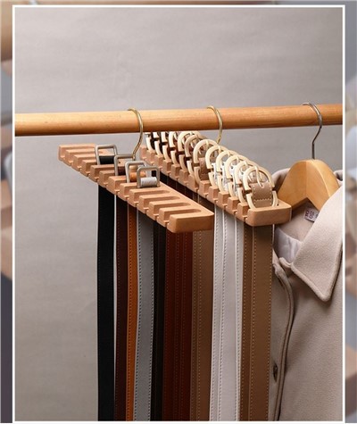 Organisateur de ceinture en bois massif
