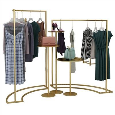 Porte-vêtements en métal doré personnalisé en gros